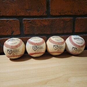 Lot of Four Wilson A1075 PL1 Official Pony League Baseballs